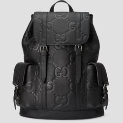 Large Black Leather Gucci Backpack!