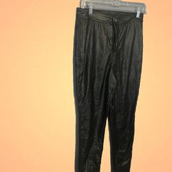 Leather Black Pants Size Medium And Large