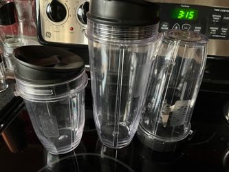 3 Ninja containers with 1 blade & 2 lids