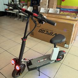 800W 10" Foldable Electric Scooter 48V 16AH E Scooter for Adults with Seat 32 mph. Range 30 Cap. 330lbs