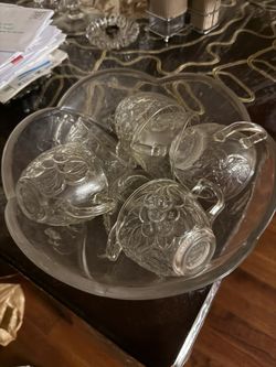 7 Pc Punch Bowl Set - Etsy
