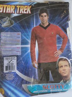 Star Trek Scotty red top Halloween cosplay costume