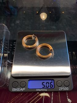 2-In 14 karat yellow gold hoops MELT