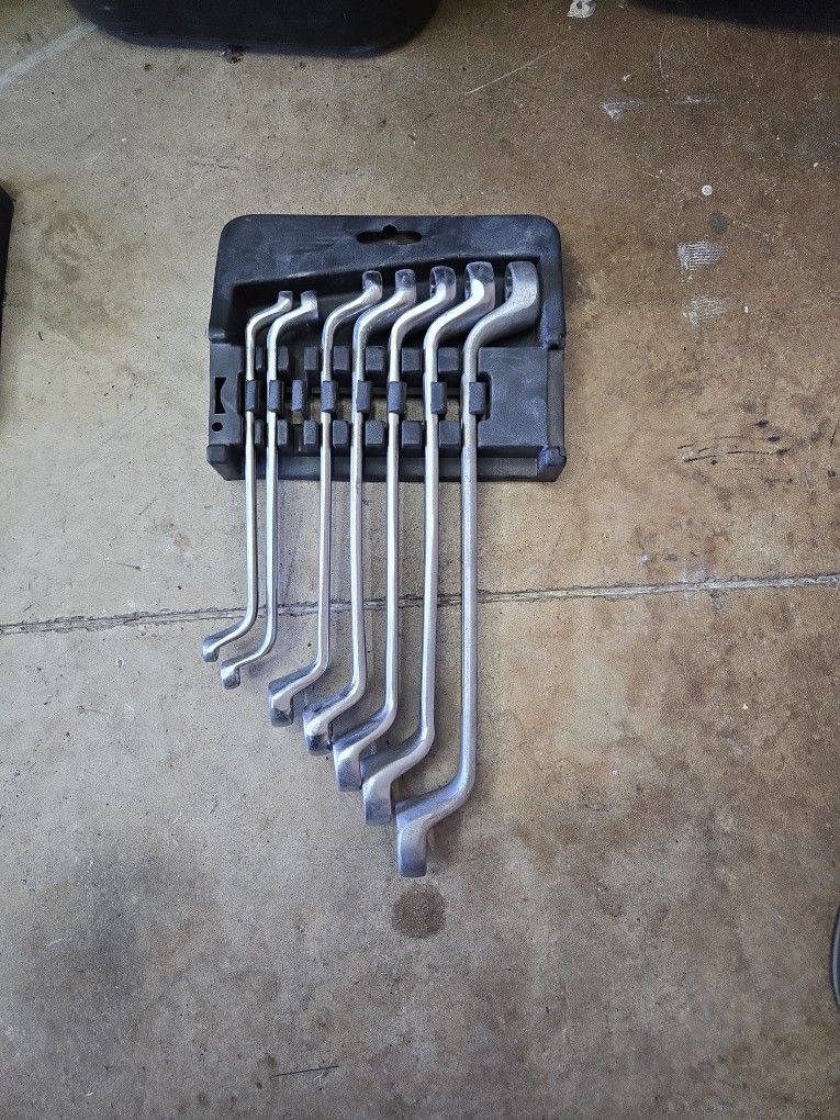 Metric Offset Box End Wrench Set, 
