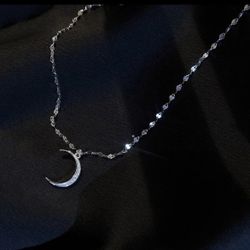 Sterling Silver Moon Ancklet 