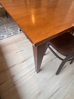 Solid wood dining table with 4 chairs