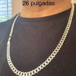 Plata 925 Cadena 26 Pulgadas De Largo. 
