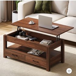 Wooden Table With Extendable Surface