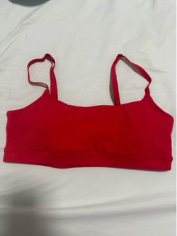 Red CRZ yoga Lulu dupe sports bra