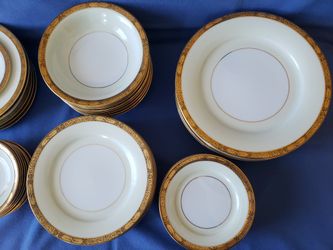 Noritake China Goldkin Dinnerware Set + Serving Ware

