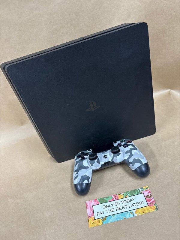 Playstation 4 Slim Gaming Console - Only $1 Today Pay The Rest Later!