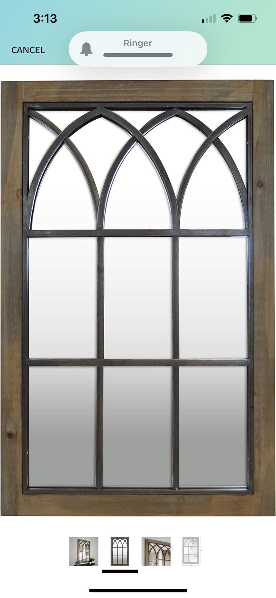 Arched Window accent Mirror 