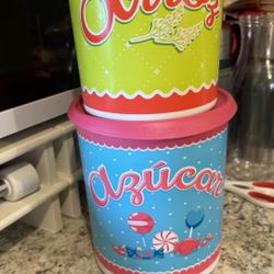 Botes De Tupperware Para Arroz Y Azúcar 