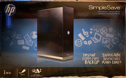 Hp SimpleSave 1TB USB 2.0 External hard drive New
