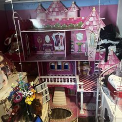 Wooden Barbie doll house 