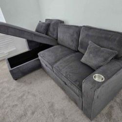 ✅️✅️Convertible Sectional W/ Cup Holder & W/ USB Port✅️