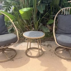 Egg Chairs And Table