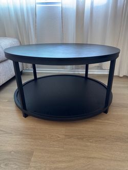 Round Black Coffee Table