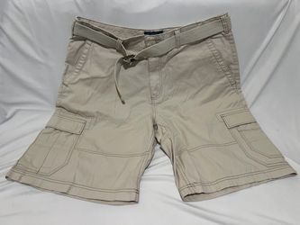 American Rag CIE Men's Cargo Shorts Beige Size 38 With Belt
