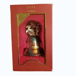 Lenox 2011 Annual Metal Dove Bell Ornament Angels We Have Heard On High
