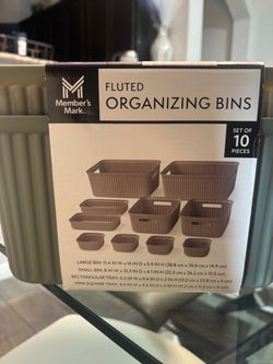 Member's Mark Fluted Organizing Bins Set of 10