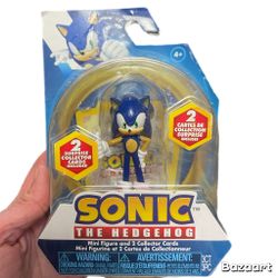 Sonic The Hedgehog 2.5" Mini Figure And 2 Collector Cards New
