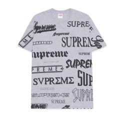 Supreme Multi Logo Tee "Heather Grey"