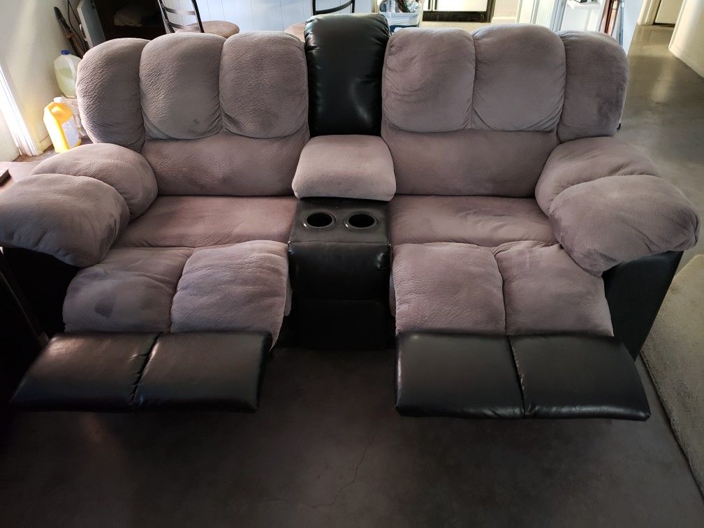 Couch and reclining love seat