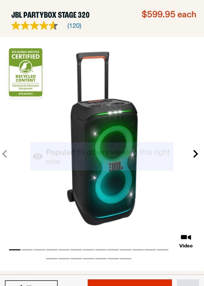 JBL Party Box 320 Bluetooth Speaker