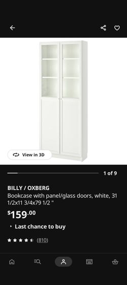 Almost new Ikea Billy wooden bookshelf!