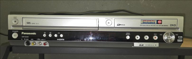 Panasonic Model No. DMR-ES46V DVD Recorder and VHS VCR Combo unit,
