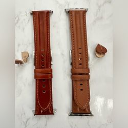Leather Band Compatible with Apple Watch 42mm 44mm, Genuine Leather Classic Strap Wristband Compatible iWatch Series 5 Series 4, Series 3, Series 2, S