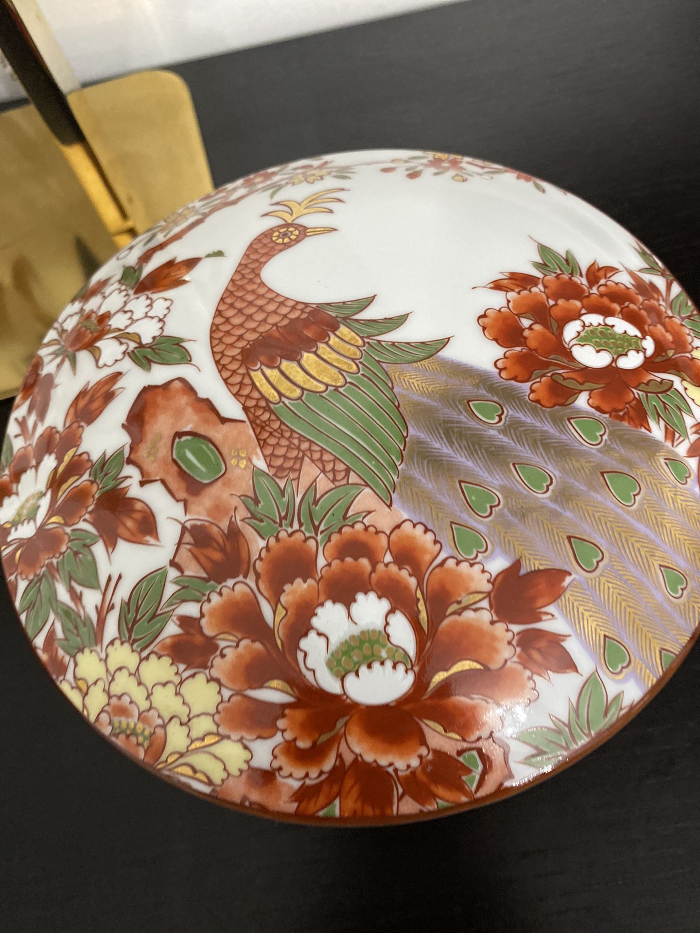 Vintage Japanese Bowls With a Peacock In Beautiful Colors. I Used It For Jewelry