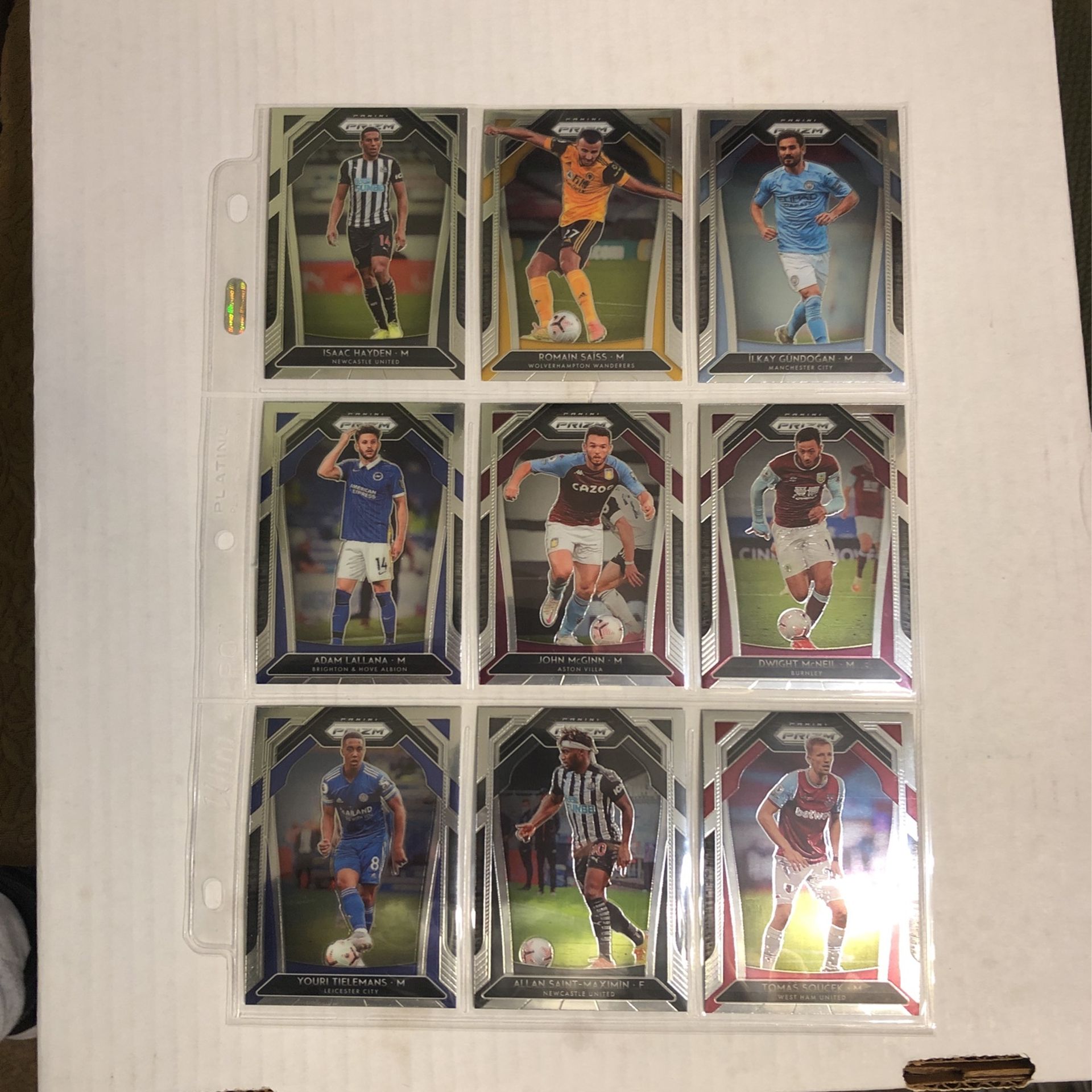 SOCCER! 2020-21 Prizm Soccer Premier Lot #2 Of 9 Cards Very Scarce Product !! Complete Your Set ! Great Investment Value Additional Discounts Apply 