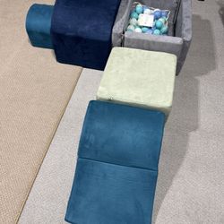 Indoor Soft Foam Climber PlaySet for Toddlers, Kids, and Babies Ages 1-3 - Perfect for Crawling and Ball Pit Play