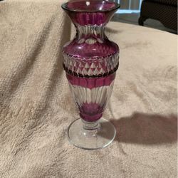 Vintage Bohemian Style Crystal Vase