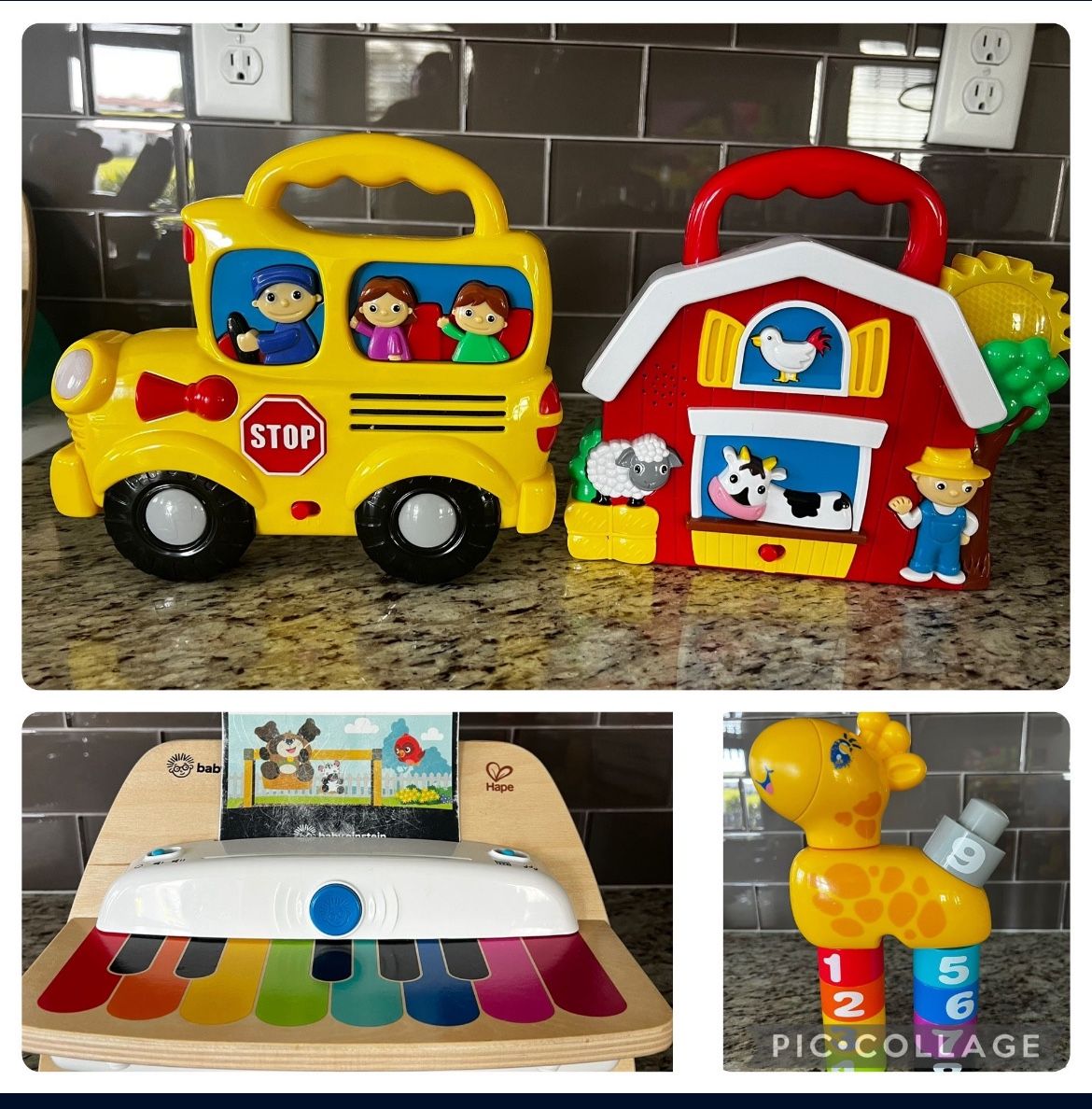 Piano And , Giraffe, And Early learning music toys
