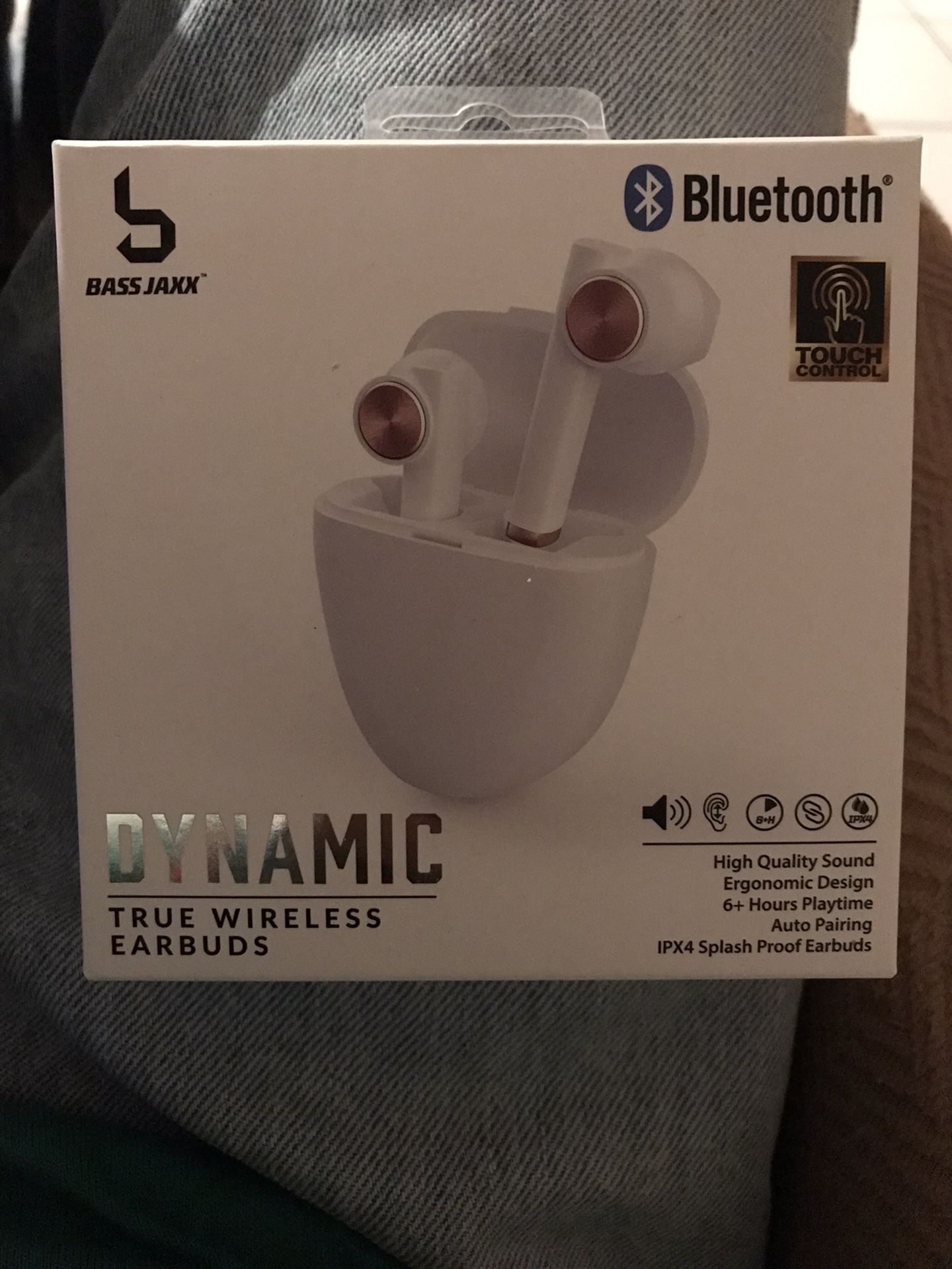 ####”Bass JAXX”Dynamic TRUE Wireless EARBUDS/white . RoseGold####