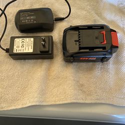 40 Volt  Battery And Charger (New) 