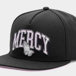 Black "Mercy" Flat Brim Snapback Hat