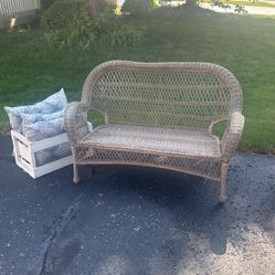 Outdoor Bench And Pillows 