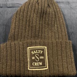 Salty Crew Gray Ribbed Beanie – OS