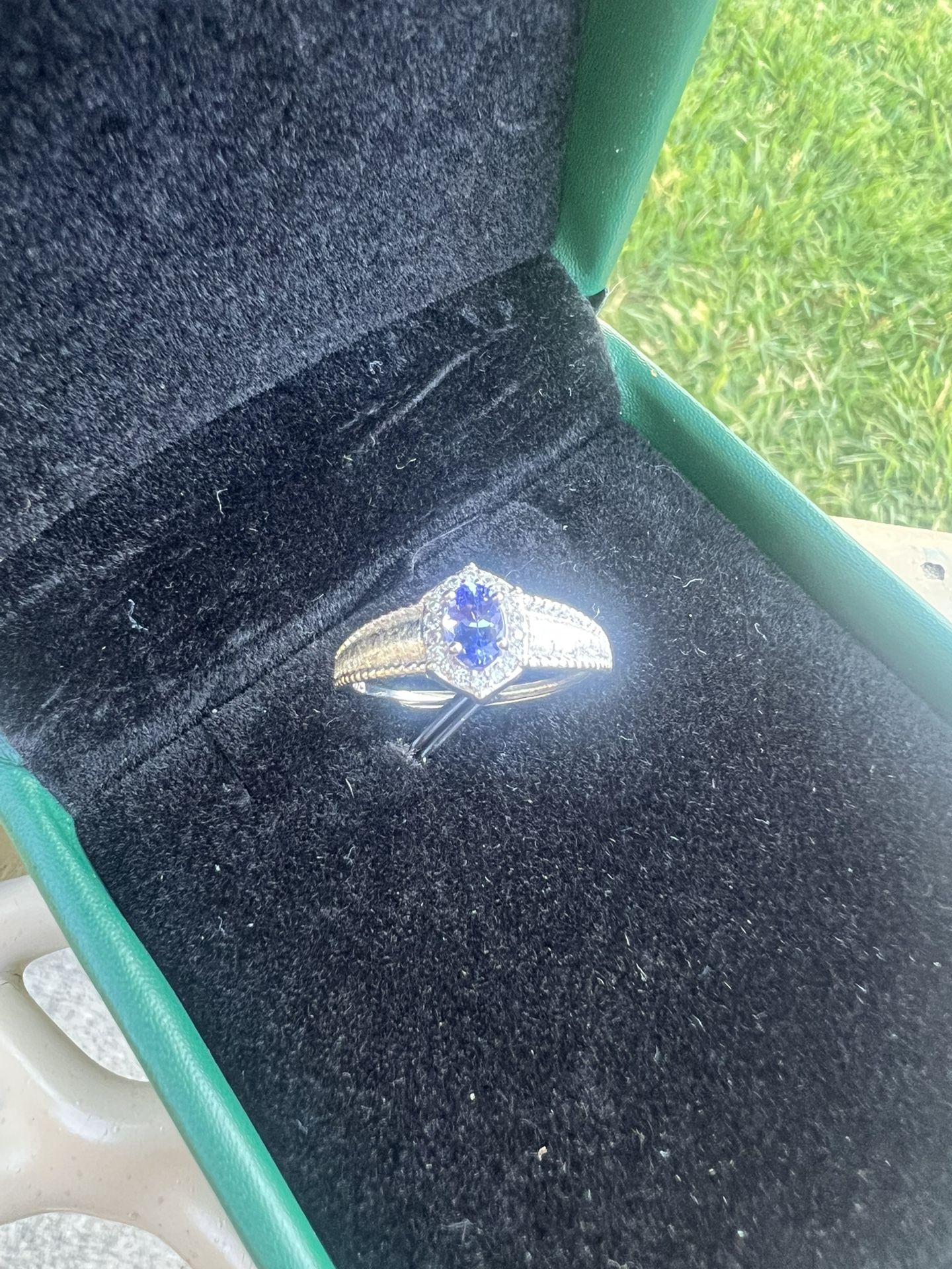 Adjustable Tanzanite Silver Ring