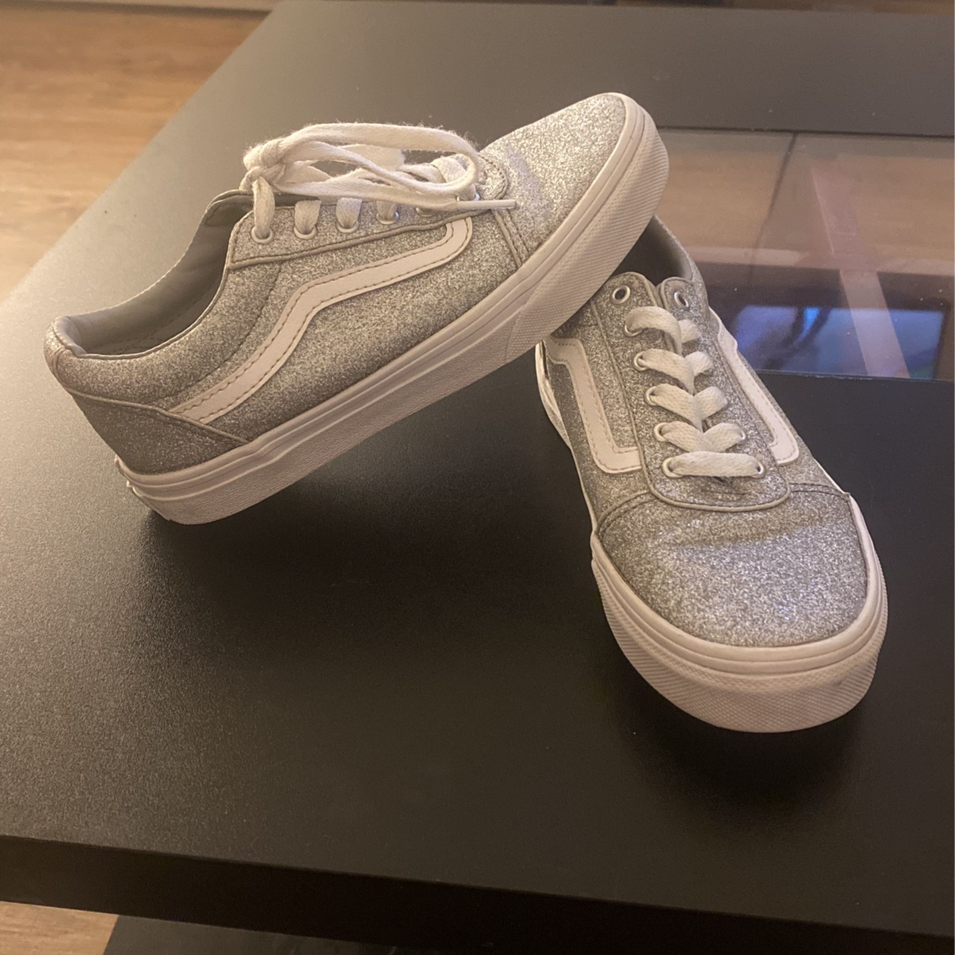 Kids Vans Silver/white