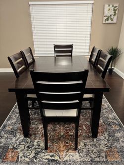 Espresso Dinning Table for 6