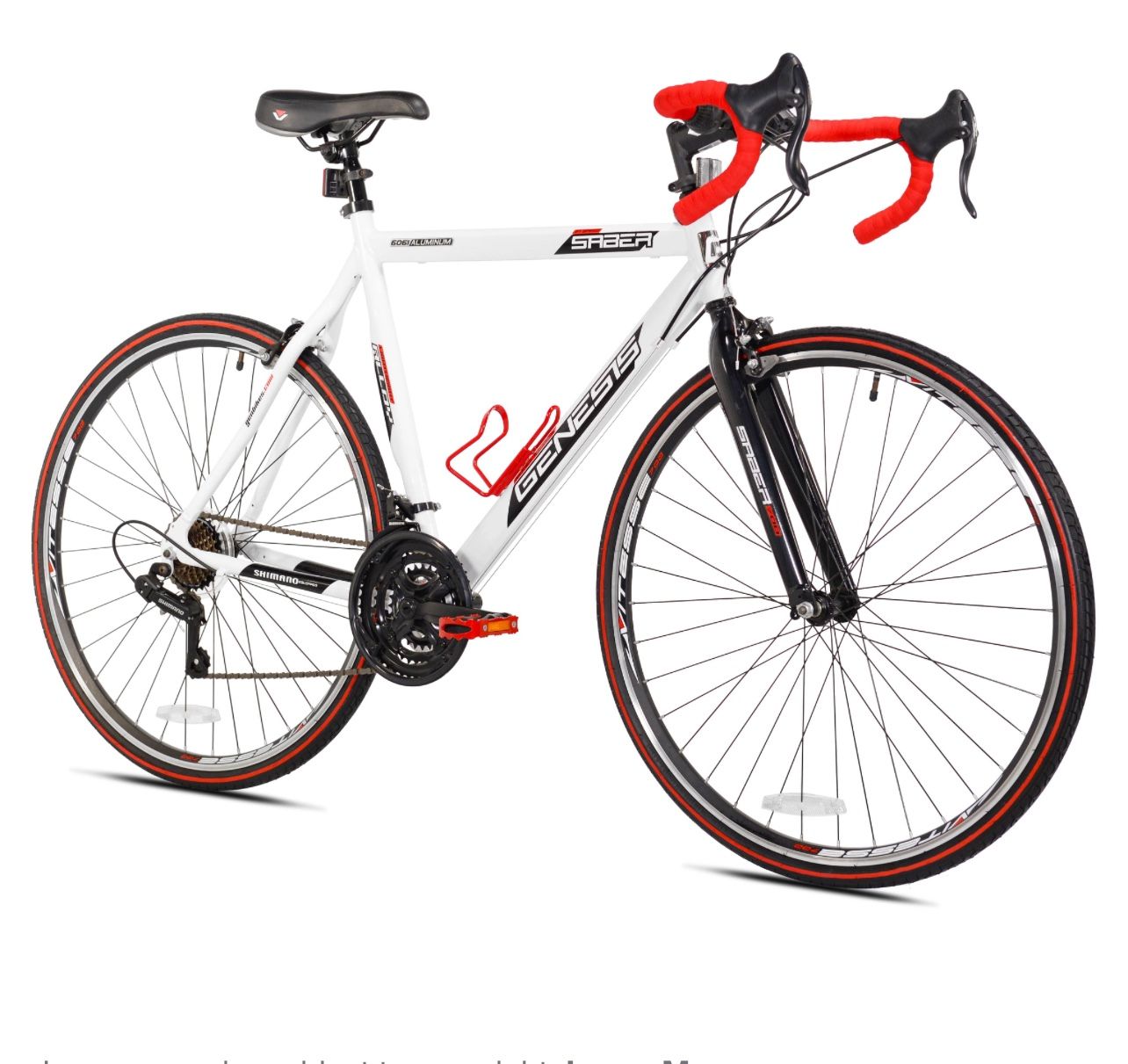 G enesis 700c Saber Road Bike, Adults 14+ Years, Medium, White