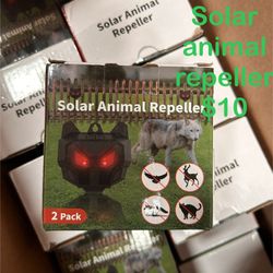 Solar Nocturnal Animal Repeller 2Pack - Effective Repellent Device for Coyote, Deer, Fox, Raccoon, Skunk - Powerful Outdoor Coyote Deterrent - Predato
