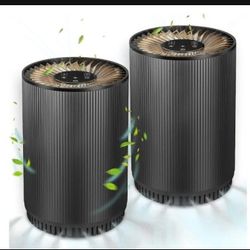 2 Pack Druiap Air Purifiers for Home Bedroom up to 690ft², H13 True HEPA Filter Air Cleaner Purify 99.97% Micron Particles/Bad Air/Smoke/Pet Dander