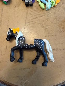 LEGO Black Spotted Horse Figure