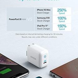 Anker Charger for iPhone 12, Anker 30W PIQ 3.0 USB-C fast charger, PowerPort III Mini compact charger for iPhone 12/12 Mini / 12 Pro / 12 Pro Max / 11